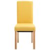 Dining Chairs 4 pcs Yellow Fabric