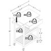 conifferism Kitchen Cart with Towel, Portable Kitchen Islands with Wheels, Microwave Cart with Storage Shelf for Dining Rooms Kitchens Black