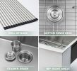 Farmhouse Sink Gunmetal Black Kitchen Sink Stainless Steel 10 inch deep, Apron Kitchen Sink, 16 Guage Handmade Sink with Drain