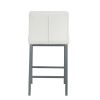 Cheap Modern Design High Counter Stool metal legs Kitchen Restaurant grey pu Bar Chair(set of 2)